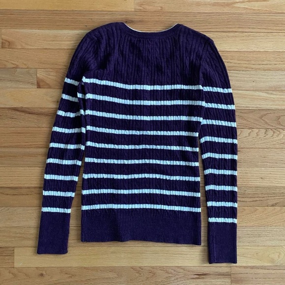 Y2k Abercrombie & Fitch Inspired Preppy Ribbed Lightweight Sweater Top - Picture 2 of 5